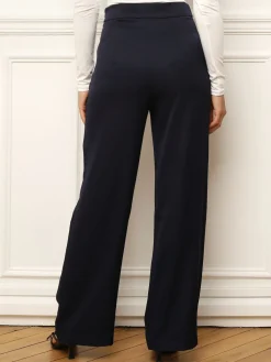 Discount La Modeuse Pantalon de tailleur à coupe droite BleuMarine