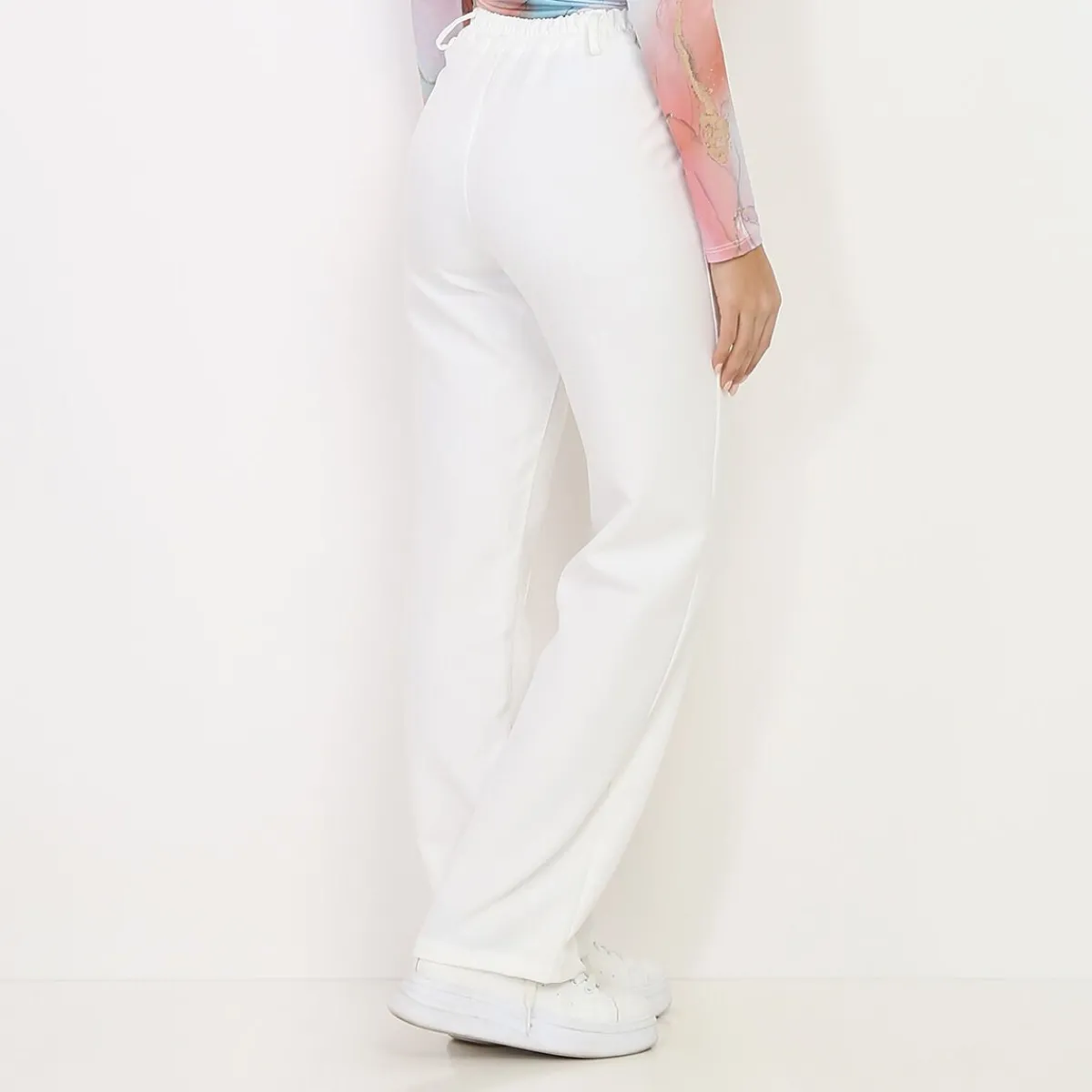Best La Modeuse Pantalon droit basique Blanc
