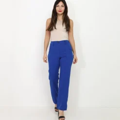 Best La Modeuse Pantalon droit basique Bleu