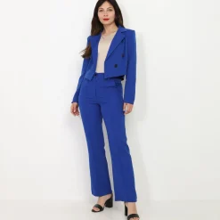 Best La Modeuse Pantalon droit basique Bleu