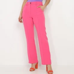 New La Modeuse Pantalon droit basique Fuchsia