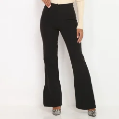 Online La Modeuse Pantalon flare à fentes Noir