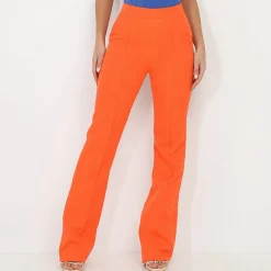 New La Modeuse Pantalon flare à taille haute Orange