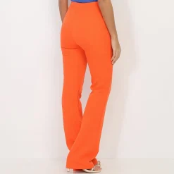 New La Modeuse Pantalon flare à taille haute Orange