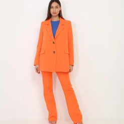 New La Modeuse Pantalon flare à taille haute Orange