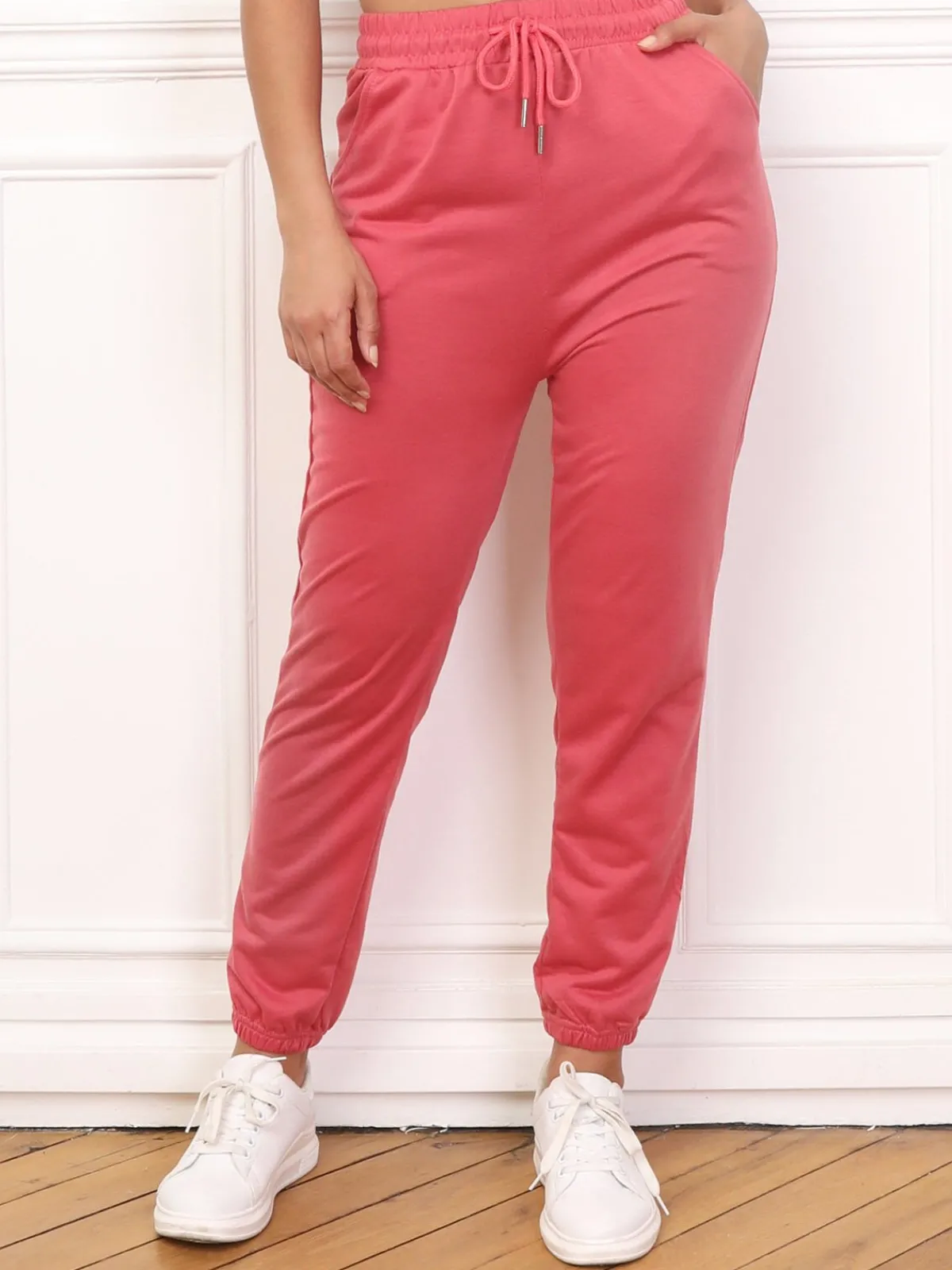 Clearance La Modeuse Pantalon jogging basique VieuxRose