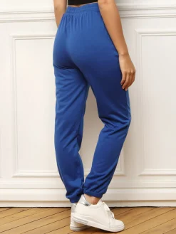 Discount La Modeuse Pantalon jogging basique Bleu
