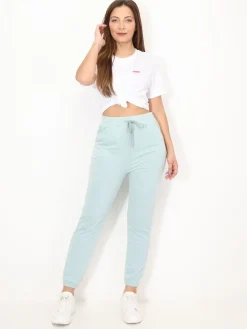La Modeuse Pantalon jogging basique Vertclair