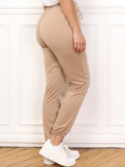 Sale La Modeuse Pantalon jogging basique Camel