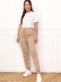 Sale La Modeuse Pantalon jogging basique Camel