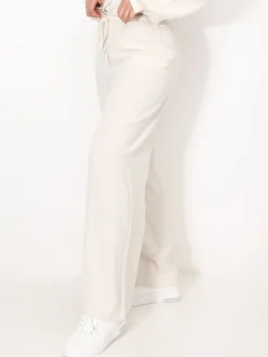 Outlet La Modeuse Pantalon large en lin Beige