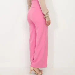 Hot La Modeuse Pantalon palazzo à boutons Fuchsia