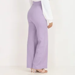 Best La Modeuse Pantalon palazzo style officier Violet