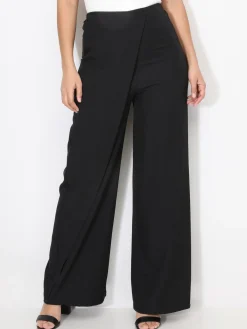 Best La Modeuse Pantalon portefeuille ample Noir