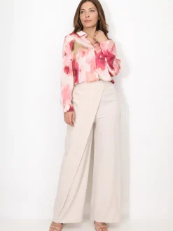 Discount La Modeuse Pantalon portefeuille ample Beige