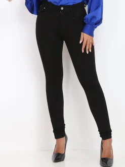 Hot La Modeuse Pantalon stretch basique et moulant Noir