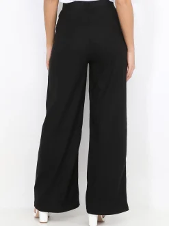 Hot La Modeuse Pantalon taille haute évasé Noir