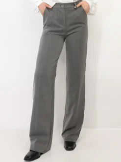 La Modeuse Pantalon tailleur wide leg Gris