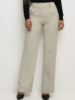 La Modeuse Pantalon tailleur wide leg Beigeclair