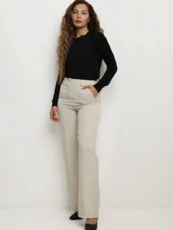 La Modeuse Pantalon tailleur wide leg Beigeclair