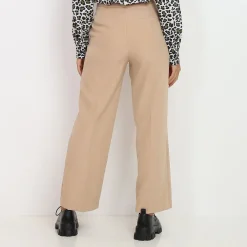 Best La Modeuse Pantalon wide leg taille haute Camel