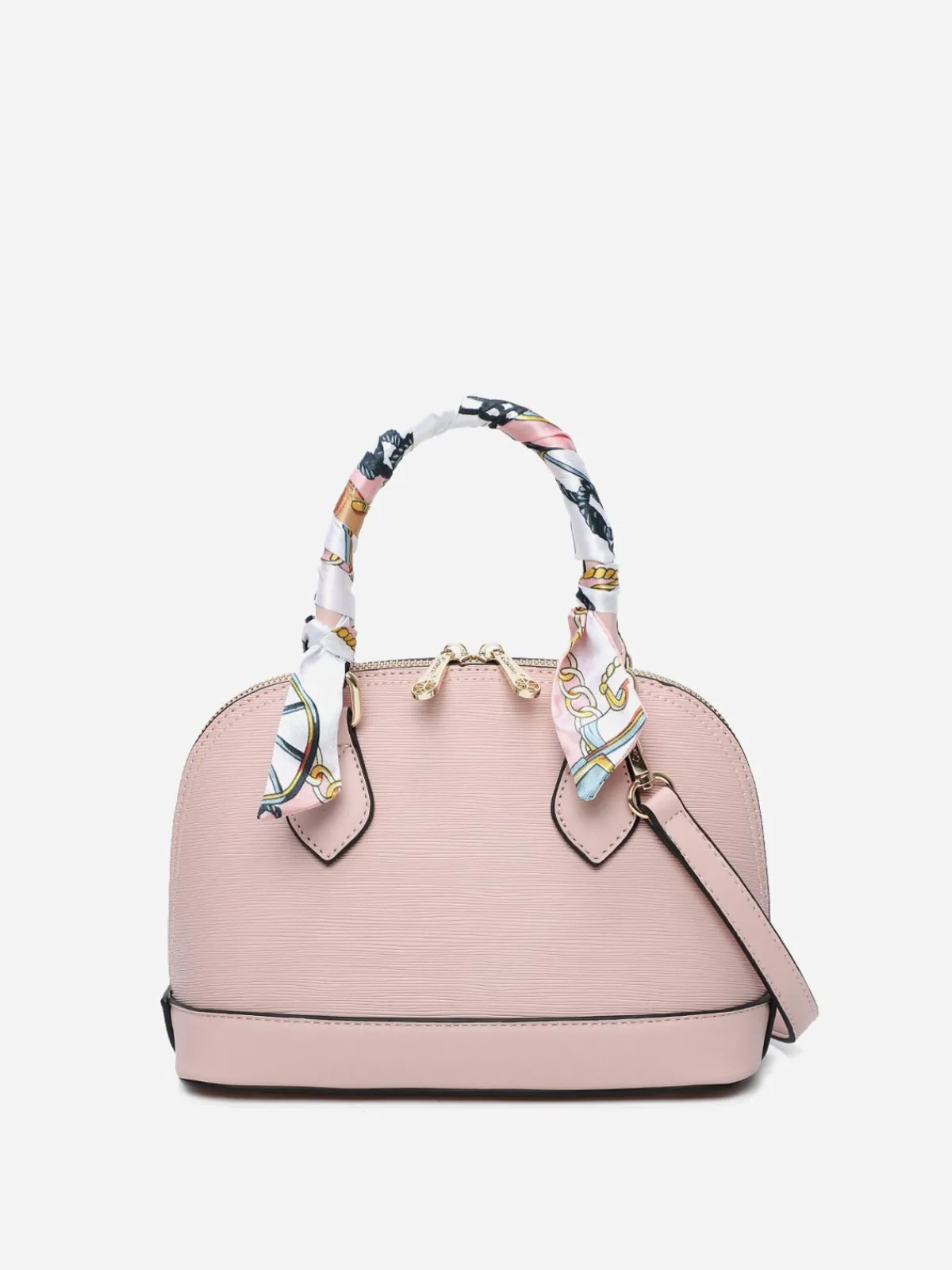 Sale La Modeuse Petit sac à main avec ruban Rose