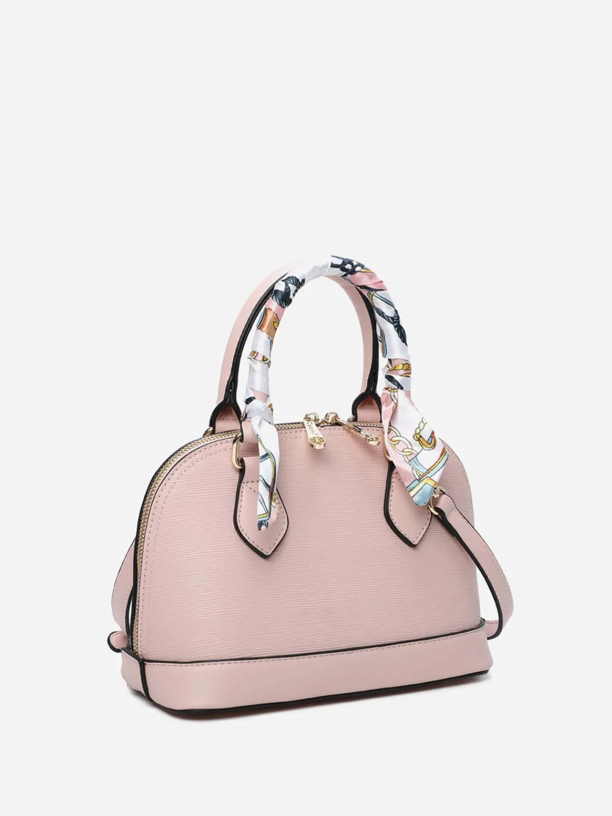Sale La Modeuse Petit sac à main avec ruban Rose