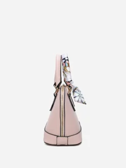 Sale La Modeuse Petit sac à main avec ruban Rose