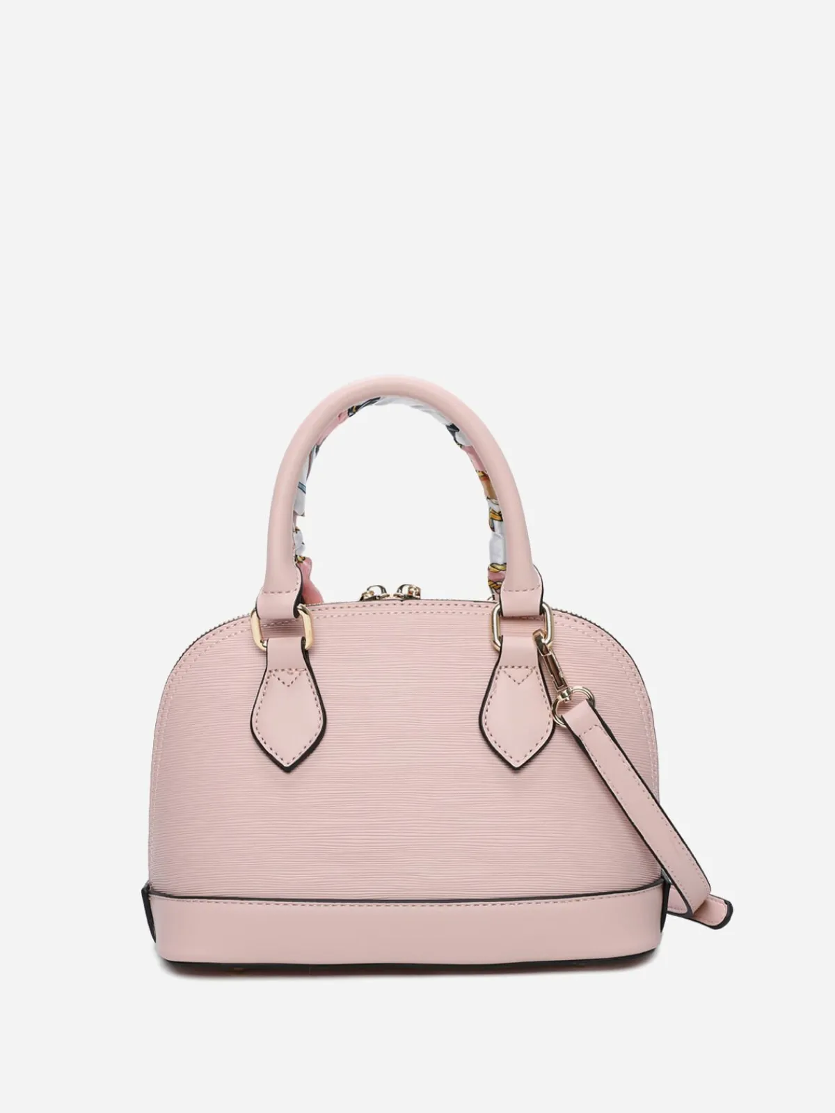 Sale La Modeuse Petit sac à main avec ruban Rose