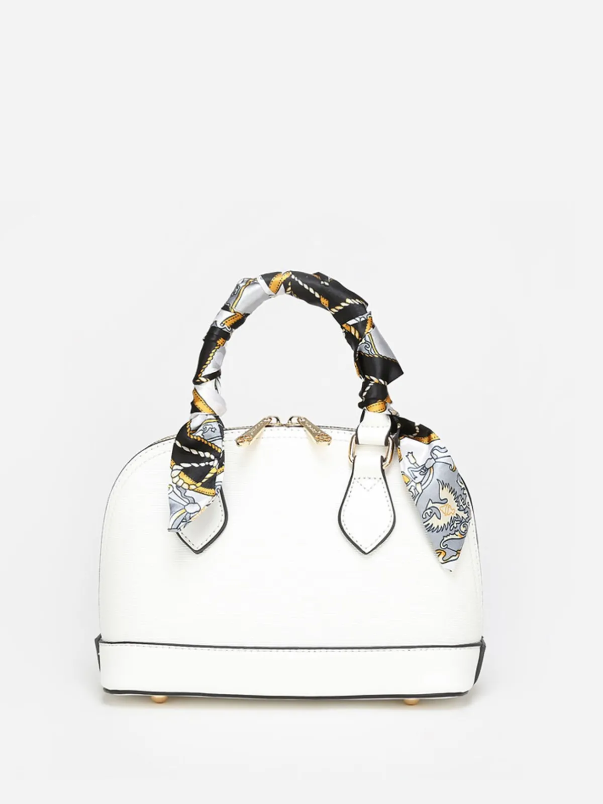 New La Modeuse Petit sac à main avec ruban Blanc