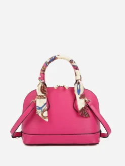 Outlet La Modeuse Petit sac à main avec ruban RoseBonbon