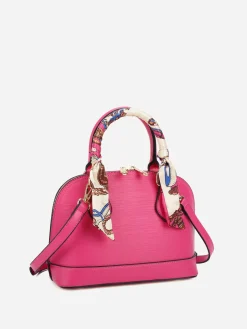 Outlet La Modeuse Petit sac à main avec ruban RoseBonbon