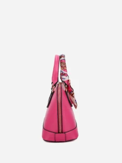 Outlet La Modeuse Petit sac à main avec ruban RoseBonbon