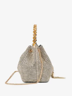 Sale La Modeuse Petit sac à main bourse en strass Doré