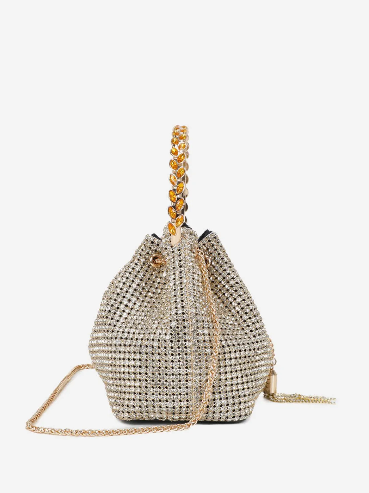 Sale La Modeuse Petit sac à main bourse en strass Doré