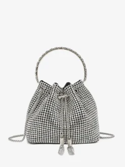 La Modeuse Petit sac à main bourse en strass Argenté