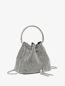 La Modeuse Petit sac à main bourse en strass Argenté