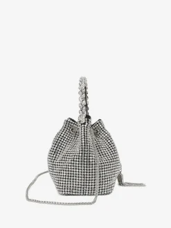 La Modeuse Petit sac à main bourse en strass Argenté
