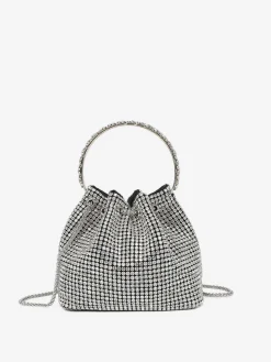 La Modeuse Petit sac à main bourse en strass Argenté