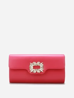 Hot La Modeuse Pochette enveloppe à bijoux strass Fuchsia