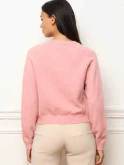 Discount La Modeuse Pull à message brodé Rose