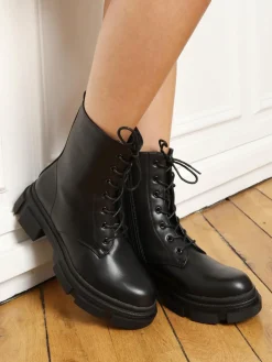 Discount La Modeuse Rangers à plateforme chunky Noir