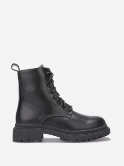 Online La Modeuse Rangers à strass et double lacets Noir