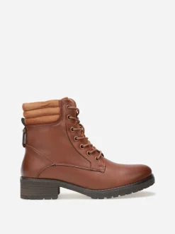 Clearance La Modeuse Rangers bi-matières matelassées Camel