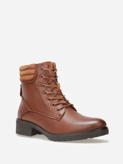 Clearance La Modeuse Rangers bi-matières matelassées Camel