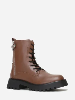 Sale La Modeuse Rangers  crantées à zip métallique Taupe