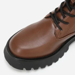 Sale La Modeuse Rangers  crantées à zip métallique Taupe