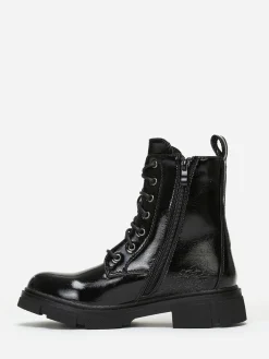 La Modeuse Rangers vernies à plateforme crantée Noir