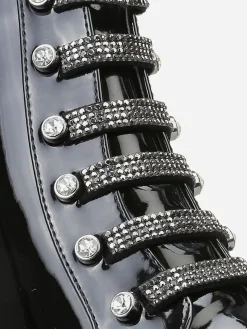Best La Modeuse Rangers vernies  à strass Noir