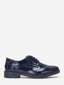 Sale La Modeuse Richelieu vernies à semelle crantée BleuMarine